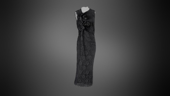 Comme des Garcons Sleeveless Black Lace Dress