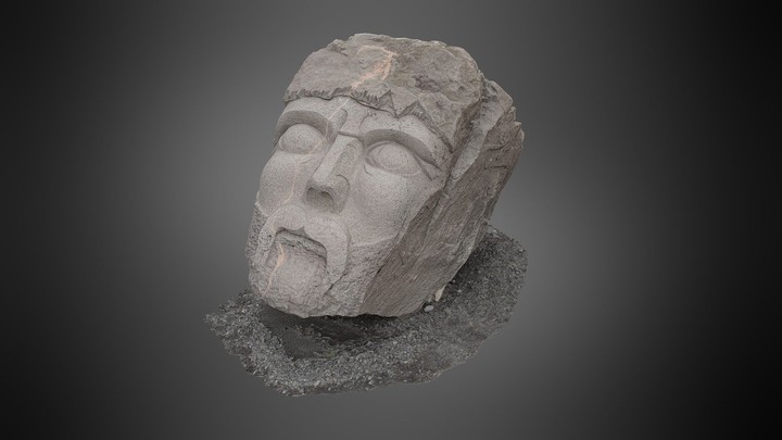 Viking Head Sculpture